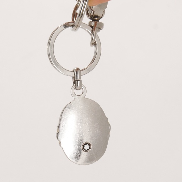 Montblanc MOP & platinum plated car moto house key ring accessory 03568 - Picture 2 of 5